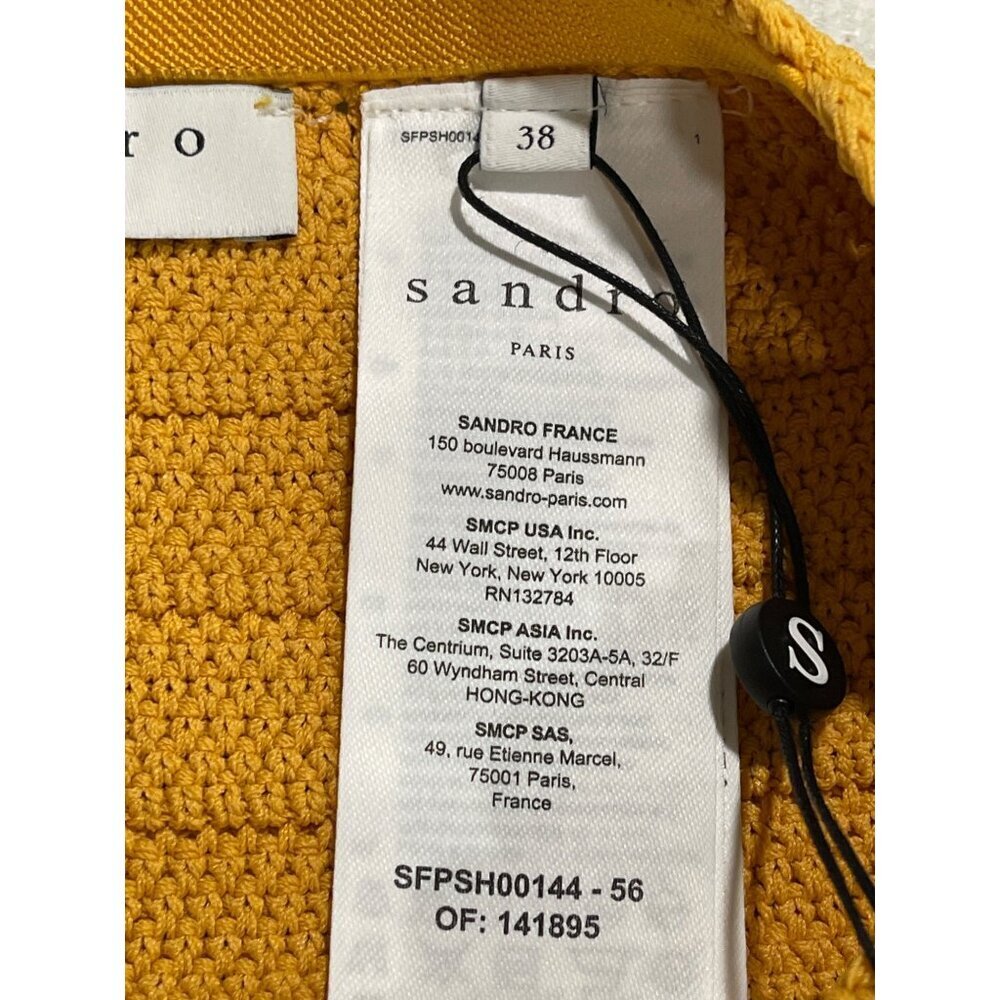 Sandro Crochet Knit Brief Shorts Size Small NWT FR 38 - Picture 4 of 6